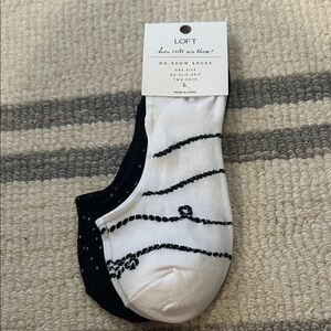 LOFT Striped and Dotted No-Show Socks